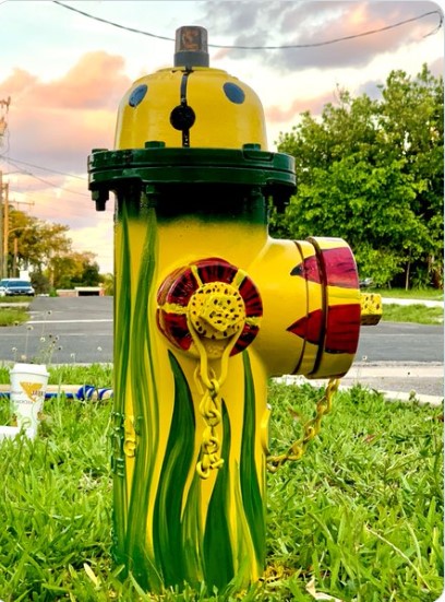 ArtServe painted fire hydrant