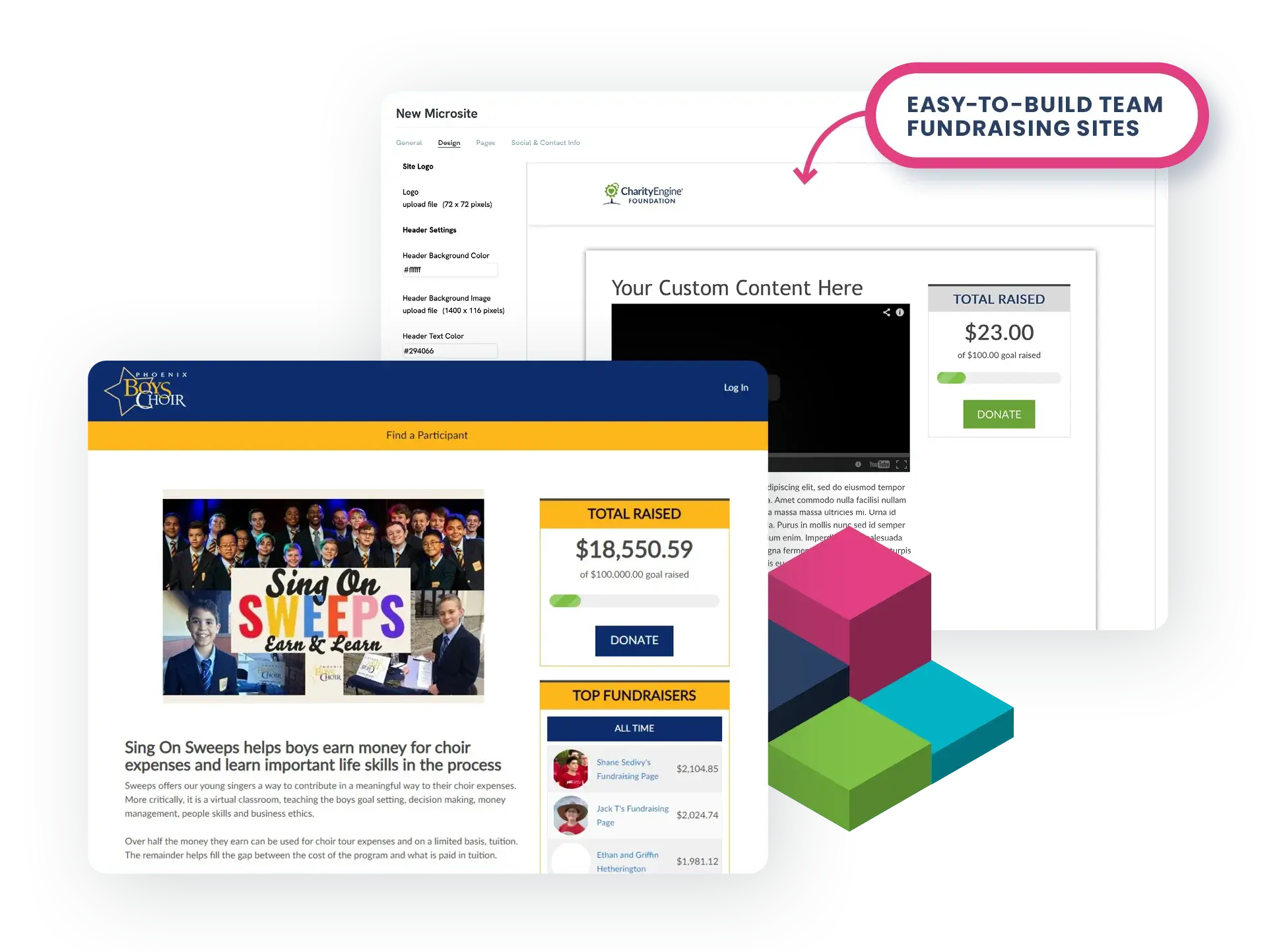 CharityEngine's peer-to-peer fundraising software