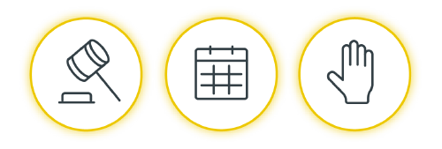 Auction, Events and Volunteer icons