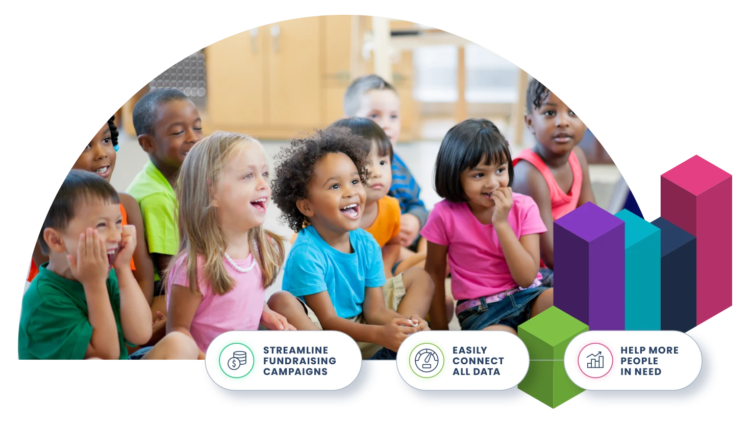 Children happily listening to a story at a library