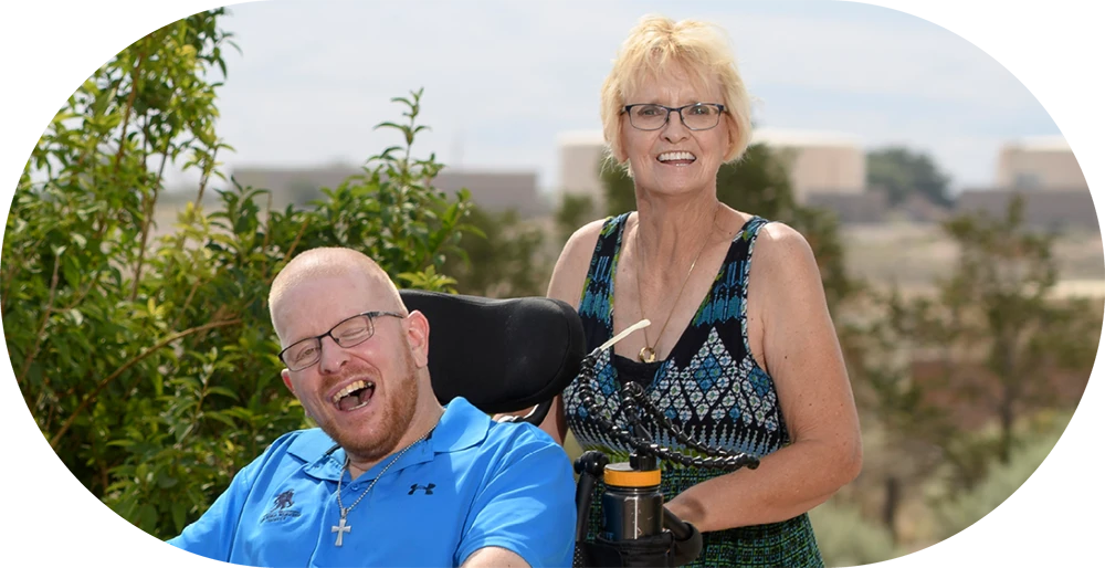 Christine Schei with her son Erik