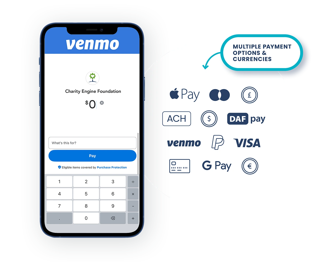 screenshot of Venmo donation page